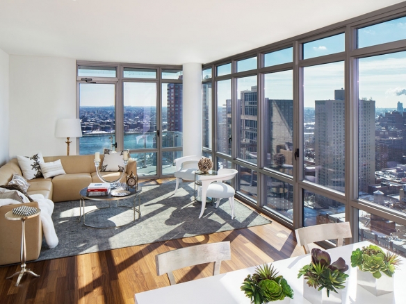 Luxury apartment bay view